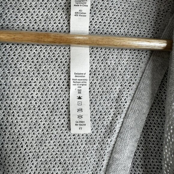 Lululemon Cardigan Womens 2 Open Hooded Sweater Lightweight Knit Yoga Lounge - Picture 4 of 12